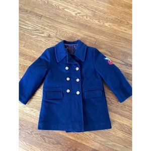 𝅺fieldstone vintage navy wool child's pea coat